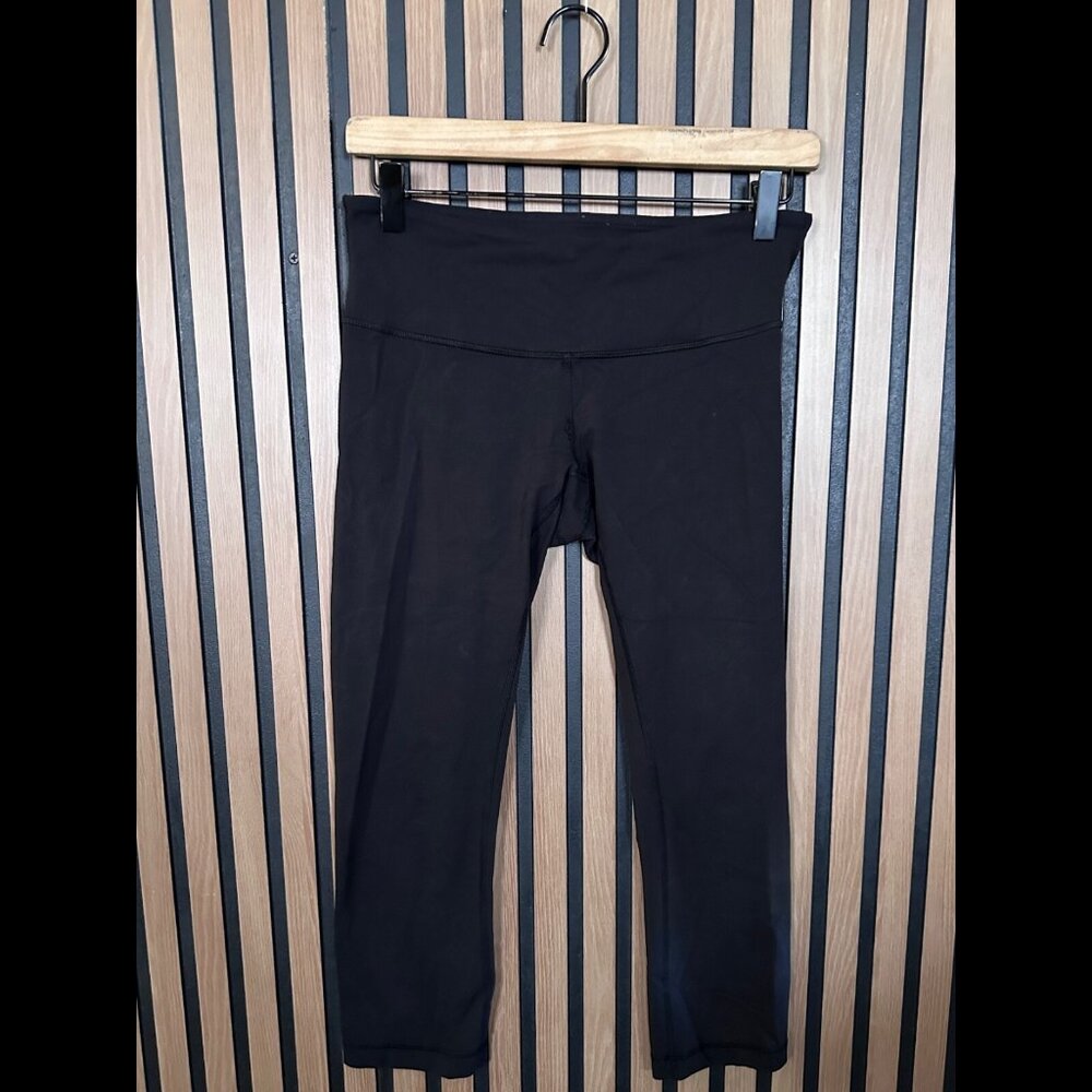 Lululemon Leggings 6 / S Womens White High Rise Cropped Pull On Tight Pants